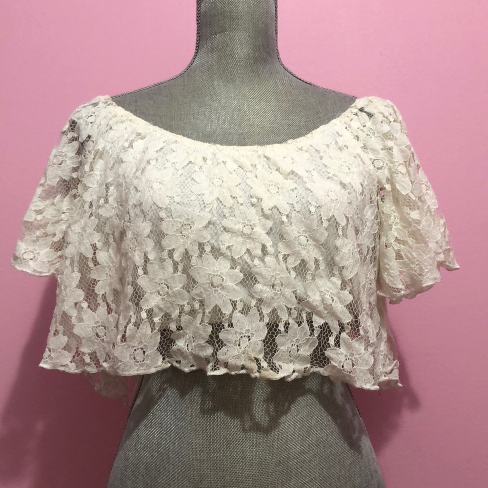 Lace off the shoulder top